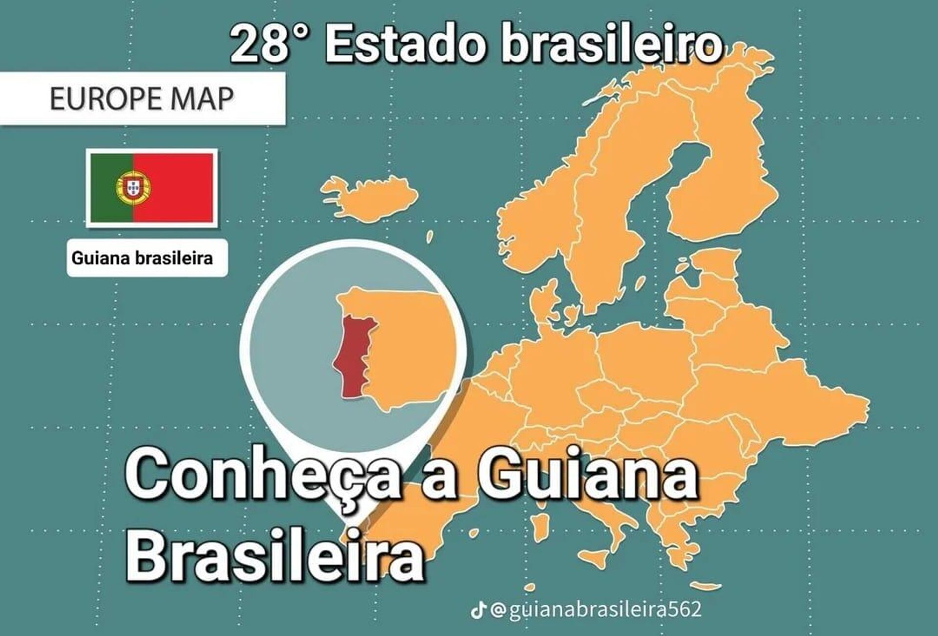 Meme ironiza Portugal como Guiana Brasileira