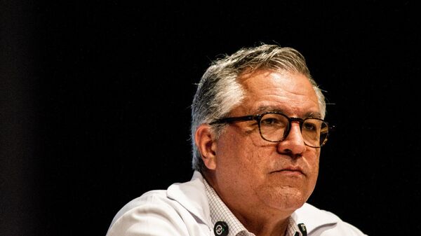 Ministro da Saúde, Alexandre Padilha, durante anúncio de novo programa do SUS para reduzir filas na rede pública. São Paulo, 29 de agosto de 2025 - Sputnik Brasil