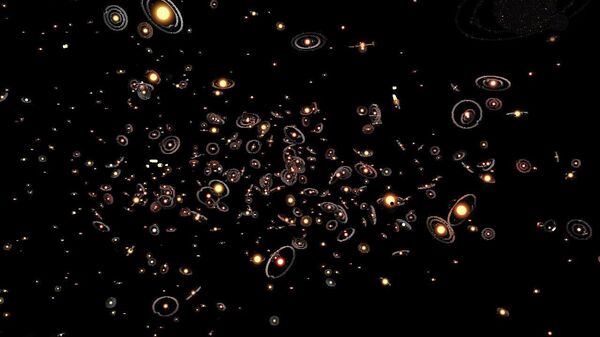 Impressão artística de uma profusão de exoplanetas na Via Láctea - Sputnik Brasil