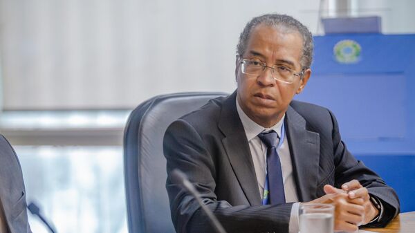 Henrique Miguel participa de cerimônia de posse do diretor de fundos e investimentos da secretaria executiva do MCTI, em Brasília (DF). Brasil, 25 de abril de 2023 - Sputnik Brasil