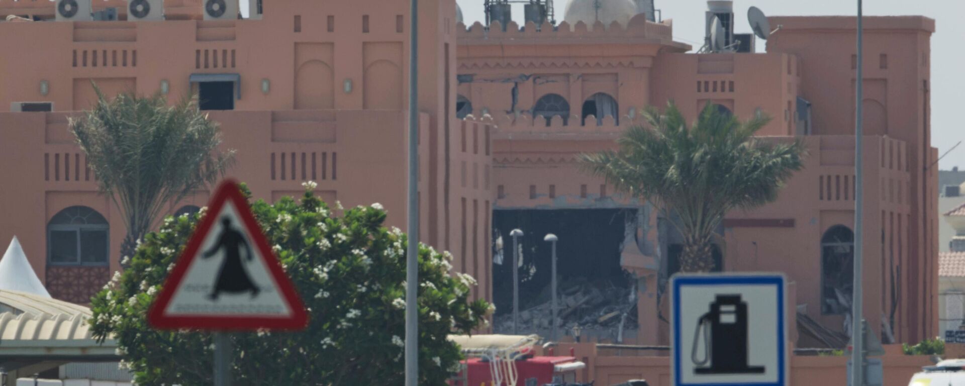 Danos são vistos após um ataque israelense ter como alvo um complexo que hospedava a liderança política do Hamas em Doha, Catar, 10 de setembro de 2025 - Sputnik Brasil, 1920, 25.09.2025