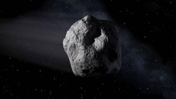 Normalmente, asteroides — como o representado neste conceito artístico — se originam do cinturão principal de asteroides entre as órbitas de Marte e Júpiter, mas uma pequena população de objetos próximos à Terra também pode vir da superfície da Lua após serem ejetados para o espaço por um impacto - Sputnik Brasil