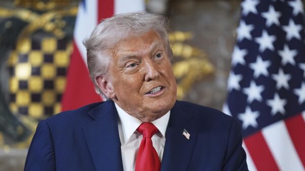 O presidente dos Estados Unidos, Donald Trump, durante coletiva de imprensa em visita ao Reino Unido, em setembro de 2025 - Sputnik Brasil