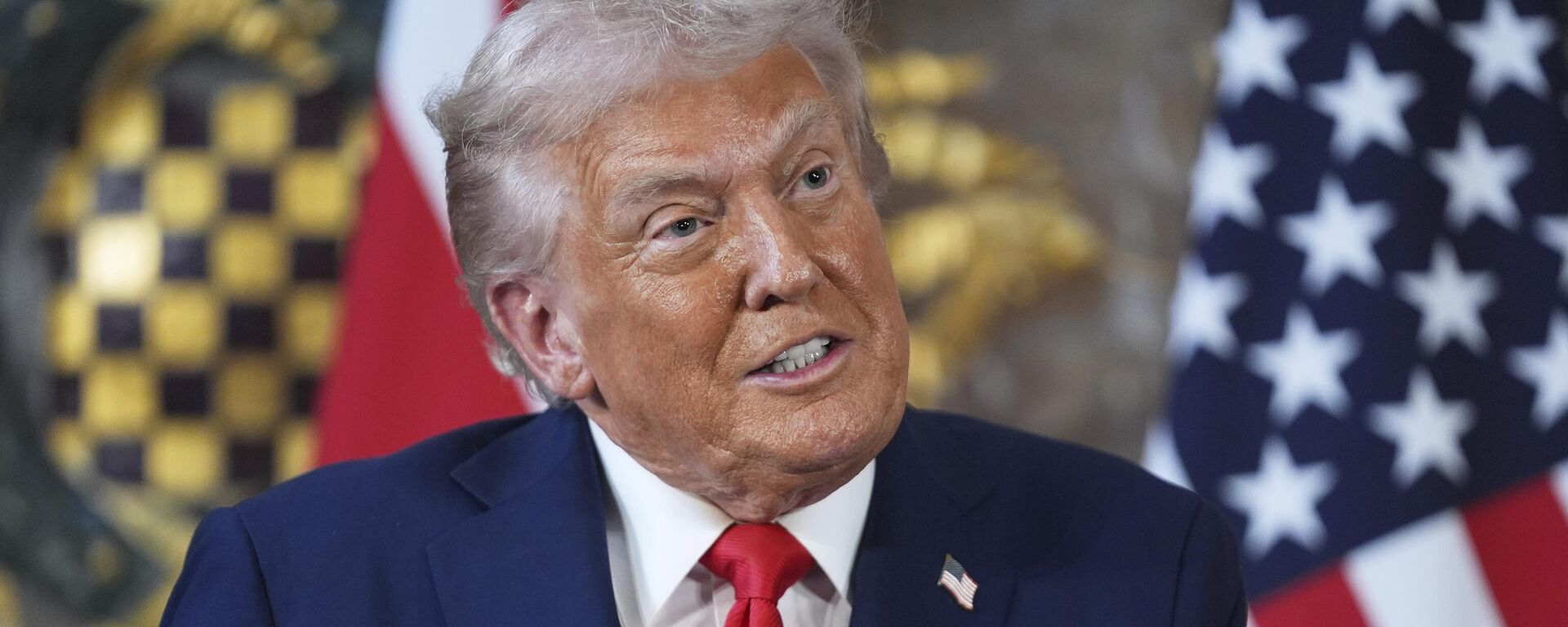 O presidente dos Estados Unidos, Donald Trump, durante coletiva de imprensa em visita ao Reino Unido, em setembro de 2025 - Sputnik Brasil, 1920, 24.09.2025