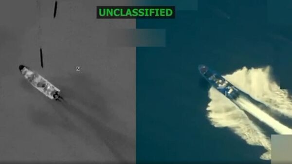 O presidente dos Estados Unidos, Donald Trump, divulgou imagens do ataque desta sexta-feira, 20 de setembro de 2025 - Sputnik Brasil