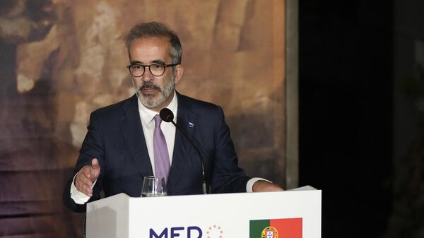 Paulo Rangel fala durante uma coletiva de imprensa em Pafos. Chipre, 11 de outubro de 2024 - Sputnik Brasil