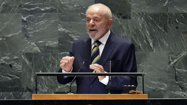 Lula discursa na 79ª sessão da Assembleia Geral das Nações Unidas, em nova York. EUA, 24 de setembro de 2024 - Sputnik Brasil