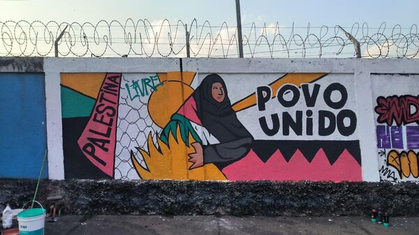 Artistas transformam muros de São Paulo em ato de solidariedade ao povo palestino - Sputnik Brasil