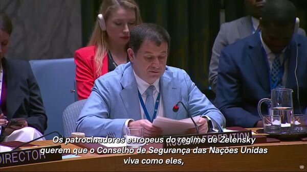 Europa quer que a ONU viva em uma realidade paralela onde a Ucrânia não esteja perdendo, diz enviado russo na ONU - Sputnik Brasil