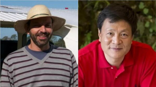 Marcelo Pereira de Barros (à esq.) e Kongjian Yu (à dir.), vítimas do acidente aéreo no Pantanal do Mato Grosso do Sul - Sputnik Brasil