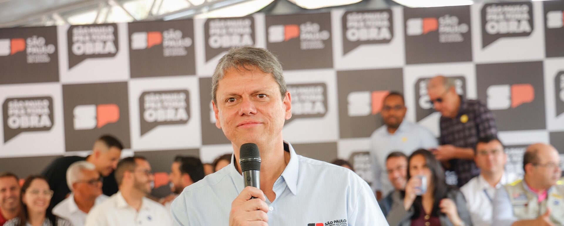 O governador de São Paulo, Tarcísio de Freitas (Republicanos), durante evento oficial em outubro de 2025 - Sputnik Brasil, 1920, 03.10.2025