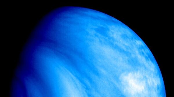 Imagem UV de cores falsas capturada pela Venus Express da Agência Espacial Europeia (ESA, na sigla em inglês) em 2007 - Sputnik Brasil