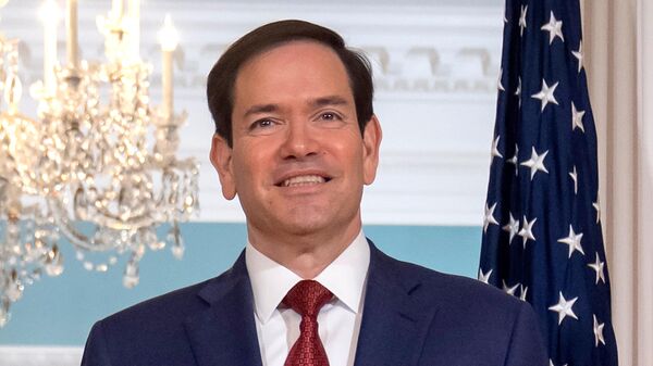 O secretário de Estado dos Estados Unidos, Marco Rubio, durante evento oficial em Washington, capital dos EUA, em setembro de 2025 - Sputnik Brasil