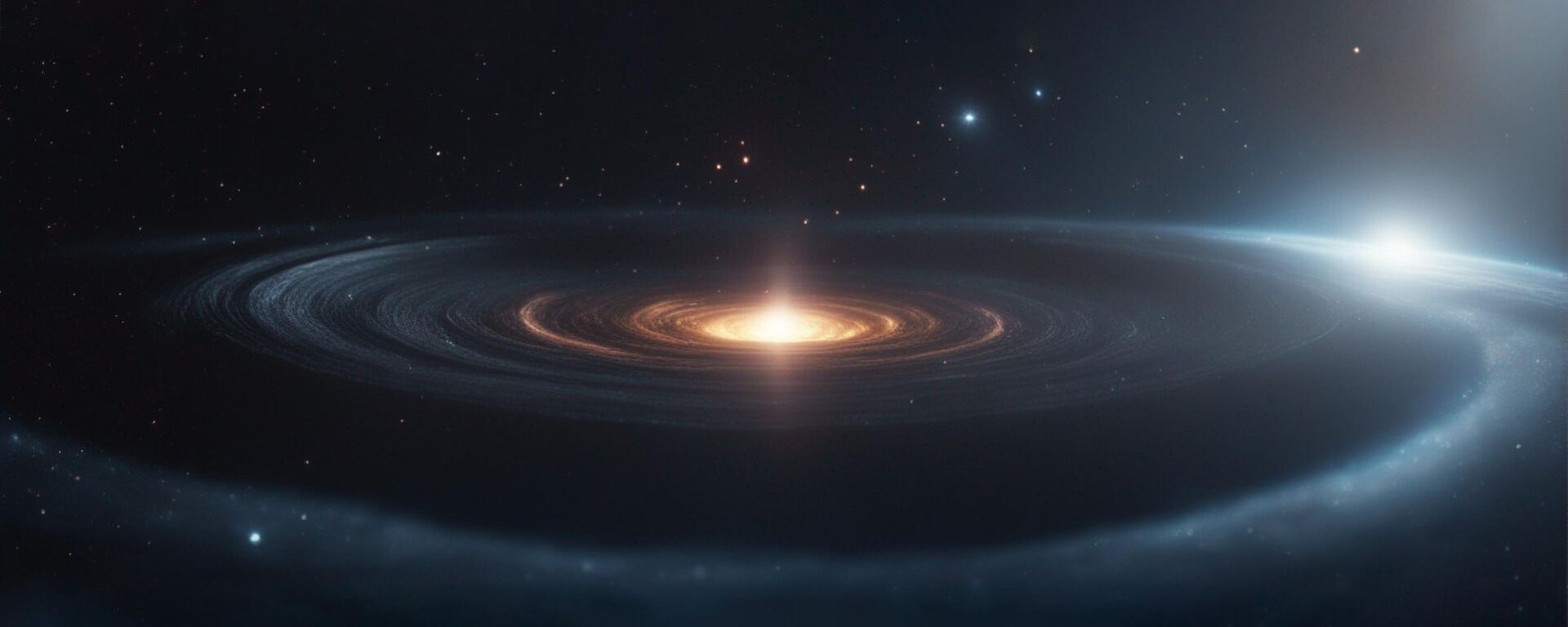 Representação da formação de uma estrela com o disco de acreção composto de gás e poeira girando em torno dela - Sputnik Brasil, 1920, 09.10.2025