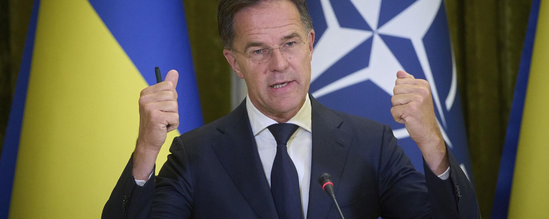 Mark Rutte, o atual chefe da OTAN. - Sputnik Brasil, 1920, 09.10.2025