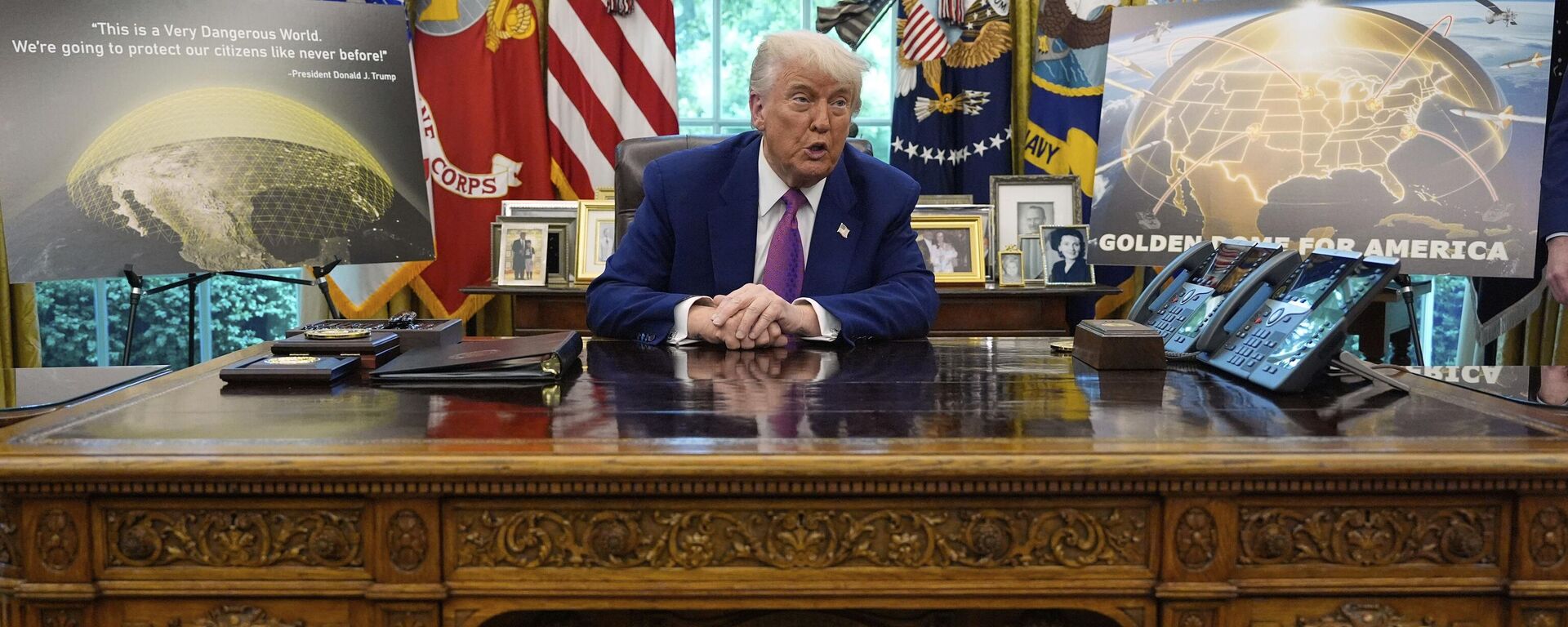 O presidente norte-americano Donald Trump discursa no Salão Oval da Casa Branca, em Washington, 20 de maio de 2025 - Sputnik Brasil, 1920, 08.12.2025