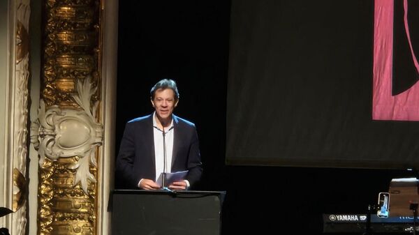 O ministro da Fazenda, Fernando Haddad, durante o X Congresso Internacional de Direito do Seguro, realizado em São Paulo (SP) - Sputnik Brasil