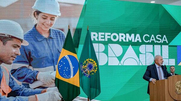 Presidente Luiz Inácio Lula da Silva (PT) durante discurso no lançamento do programa Reforma Casa Brasil em Brasília. 20 de outubro de 2025 - Sputnik Brasil