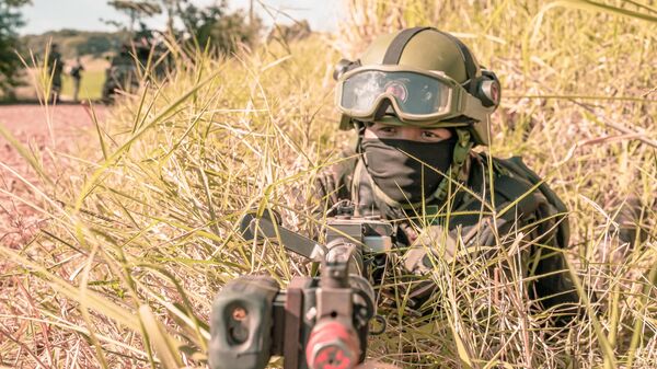 Militar brasileiro participa de treinamento de Cavalaria - Sputnik Brasil