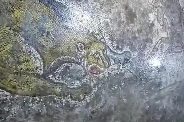 Mosaico de 1.500 anos descoberto durante uma operação anticontrabando na província de Mardin, no sudeste da Turquia - Sputnik Brasil