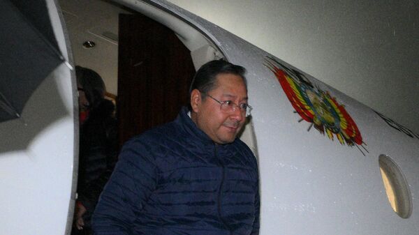 O presidente da Bolívia, Luis Arce, durante viagem oficial pelo país, em 2024 - Sputnik Brasil