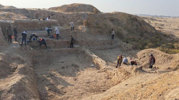 Escavações no território do antigo monumento Kanka, no Uzbequistão - Sputnik Brasil