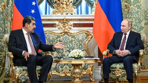 O presidente da Venezuela, Nicolás Maduro, em encontro com o presidente da Rússia, Vladimir Putin, em 2025 - Sputnik Brasil