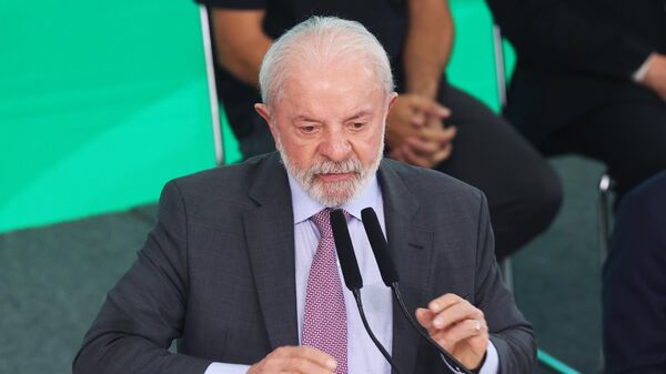 O presidente do Brasil, Luiz Inácio Lula da Silva, durante cerimônia em Brasília, em outubro de 2025 - Sputnik Brasil