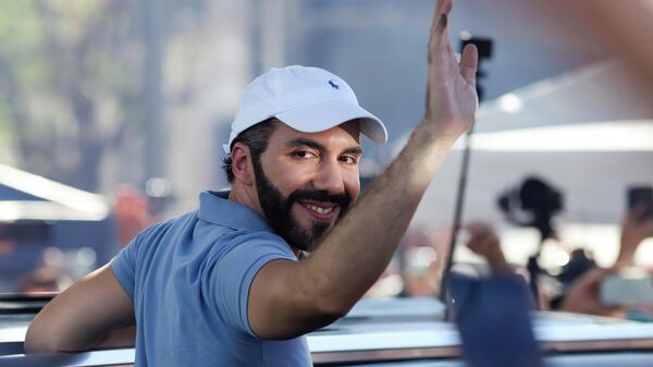 O presidente de El Salvador, Nayib Bukele, durante campanha presidencial - Sputnik Brasil