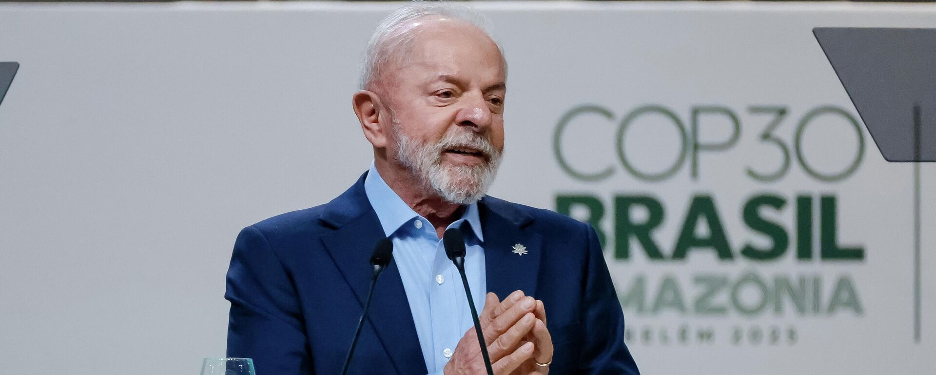 O presidente do Brasil, Luiz Inácio Lula da Silva, durante a abertura da Sessão Plenária da Cúpula do Clima (COP30), em novembro de 2025 - Sputnik Brasil, 1920, 19.11.2025