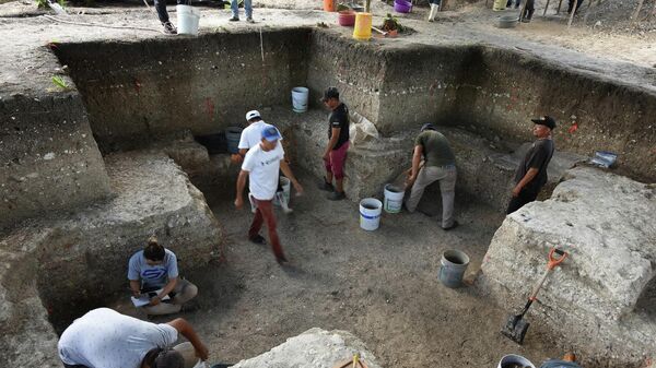 Escavações da cidade perdida Aguada Fênix, no México - Sputnik Brasil