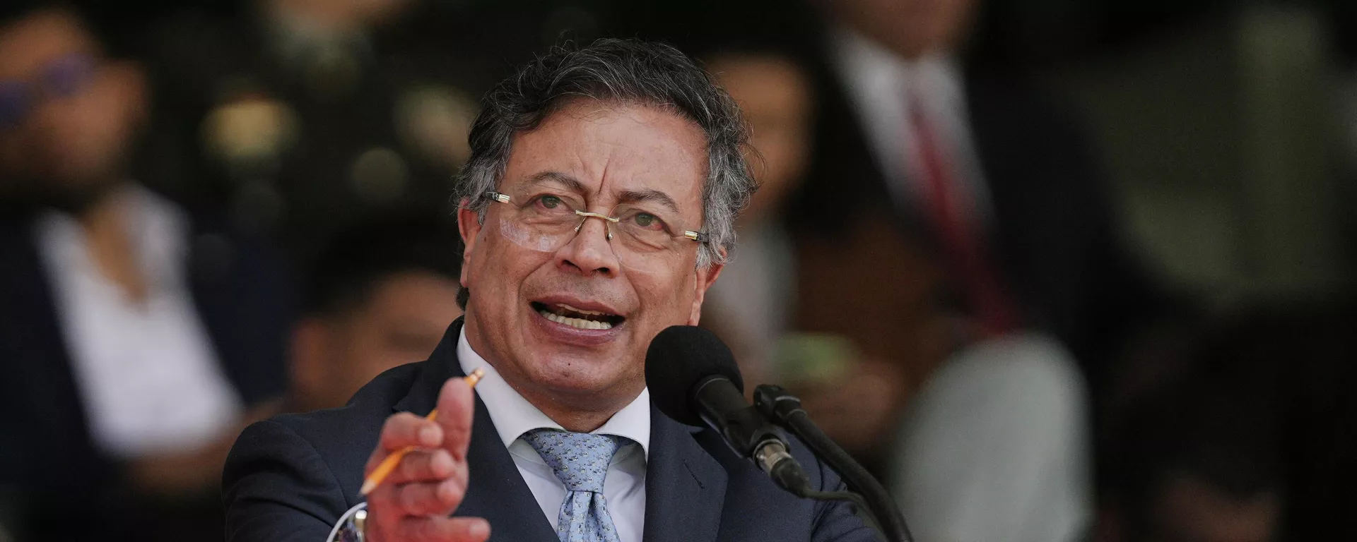 O presidente da Colômbia, Gustavo Petro, durante discurso, em outubro de 2025 - Sputnik Brasil, 1920, 08.01.2026
