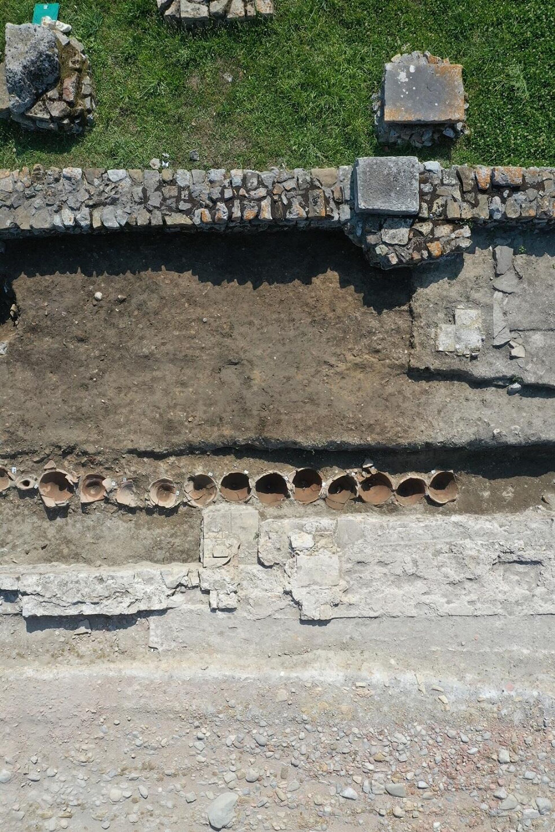 Escavações arqueológicas em Aquileia, no nordeste da Itália Escavações arqueológicas em Aquileia, no nordeste da Itália