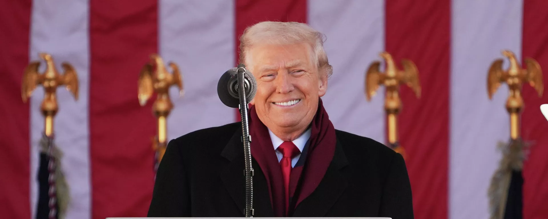 O presidente dos Estados Unidos, Donald Trump, durante evento no Texas, em novembro de 2025 - Sputnik Brasil, 1920, 12.12.2025