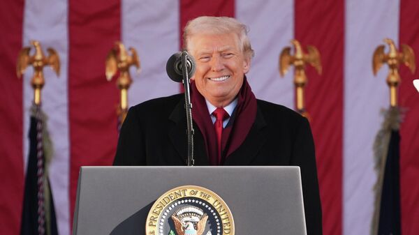 O presidente dos Estados Unidos, Donald Trump, durante evento no Texas, em novembro de 2025 - Sputnik Brasil