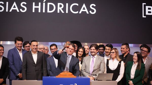 Governador de São Paulo, Tarcísio de Freitas, no Leilão das Travessias Hídricas. - Sputnik Brasil