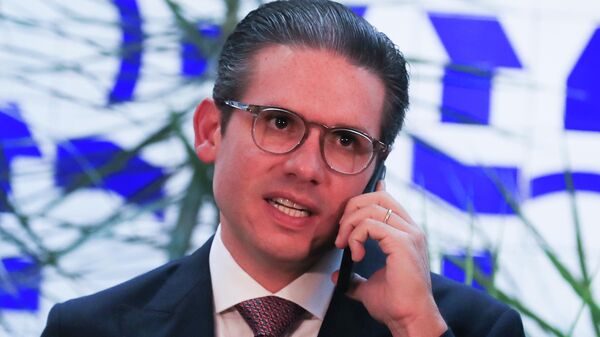 O presidente da Câmara dos Deputados, Hugo Motta (Republicanos-PB), em ato no Congresso em junho de 2025 - Sputnik Brasil