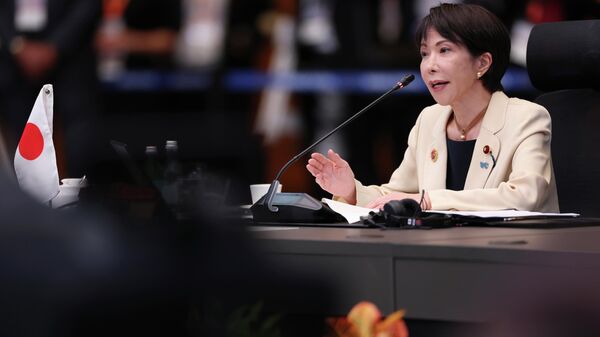 A primeira-ministra japonesa Sanae Takaichi. - Sputnik Brasil