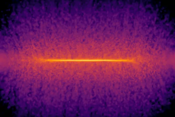 Imagens frontais (E) e laterais (D) de um disco galáctico de gás. Essas imagens da distribuição de gás após uma explosão de supernova foram geradas por um modelo substituto de aprendizado profundo - Sputnik Brasil