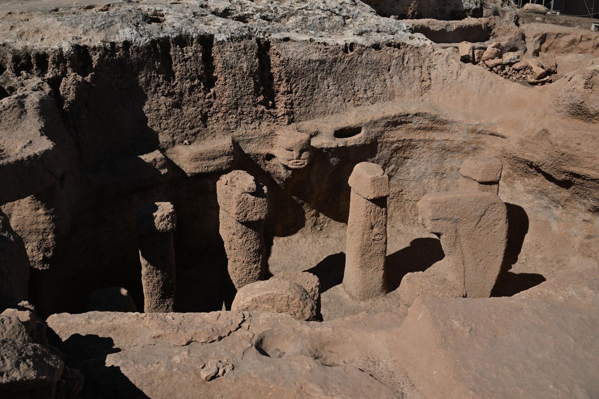 Vista da área de Karahantepe, onde estão sendo realizadas escavações arqueológicas