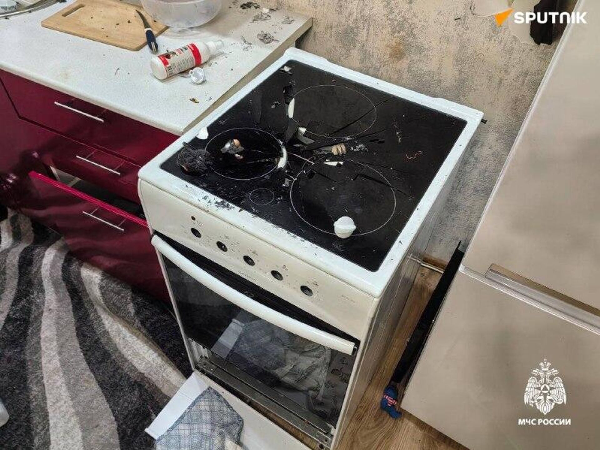 Cachorro brinca com fogão e provoca explosão em apartamento na Rússia