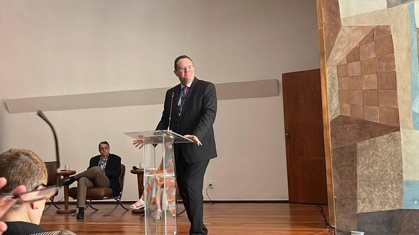 Nelson Barbosa, diretor de Planejamento e Relações Institucionais do Banco Nacional de Desenvolvimento Econômico e Social (BNDES), durante abertura da 1ª Semana de Economia Brasileira CICEF-BNDES, no Rio de Janeiro (RJ) - Sputnik Brasil