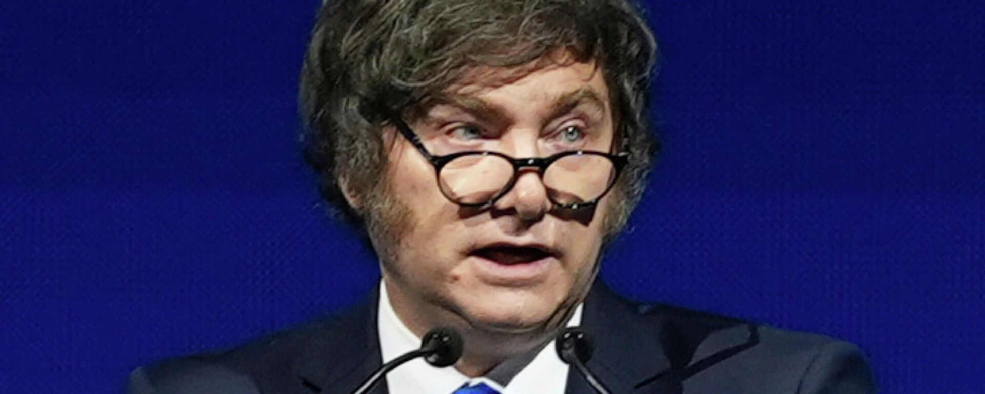 O presidente da Argentina, Javier Milei, durante discurso no Fórum de Negócios da América, em novembro de 2025 - Sputnik Brasil, 1920, 03.12.2025