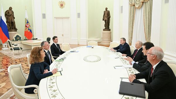 2 de dezembro de 2025. Conversas entre o presidente russo Vladimir Putin e enviado especial dos EUA, Steve Witkoff. - Sputnik Brasil