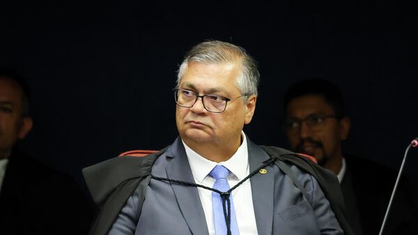 Ministro do Supremo Tribunal Flávio Dino participa da primeira sessão da Primeira Turma com o ministro Cristiano Zanin como presidente, em 10 de setembro de 2024 - Sputnik Brasil