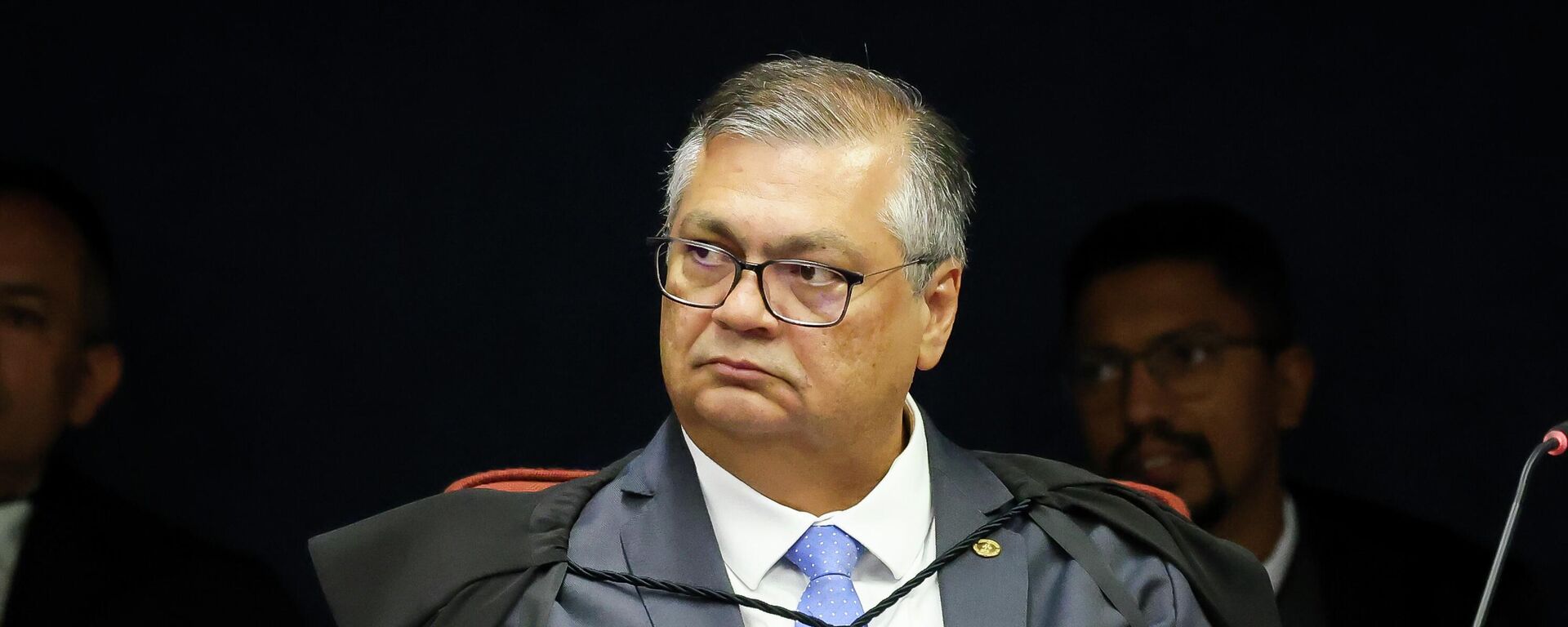 Ministro do Supremo Tribunal Flávio Dino participa da primeira sessão da Primeira Turma com o ministro Cristiano Zanin como presidente, em 10 de setembro de 2024 - Sputnik Brasil, 1920, 23.09.2025