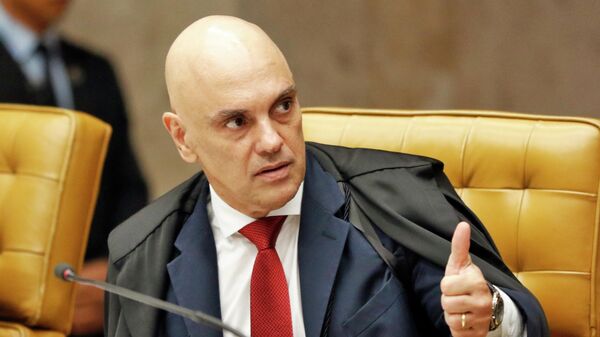 O ministro Alexandre de Moraes durante sessão do Supremo Tribunal Federal em 5 de dezembro de 2024 - Sputnik Brasil