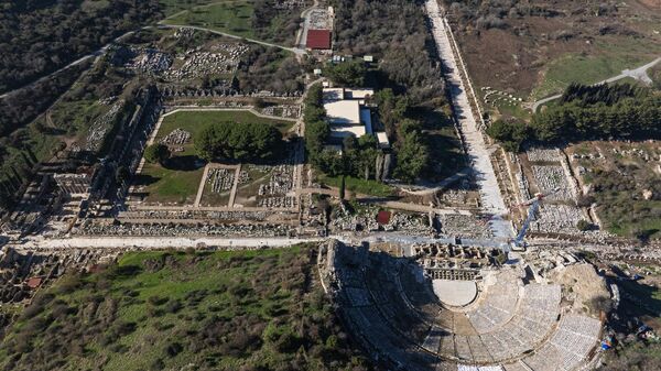 Vista aérea da antiga cidade de Éfeso, Patrimônio Mundial da UNESCO, em Izmir, Turquia, 18 de dezembro de 2024 - Sputnik Brasil