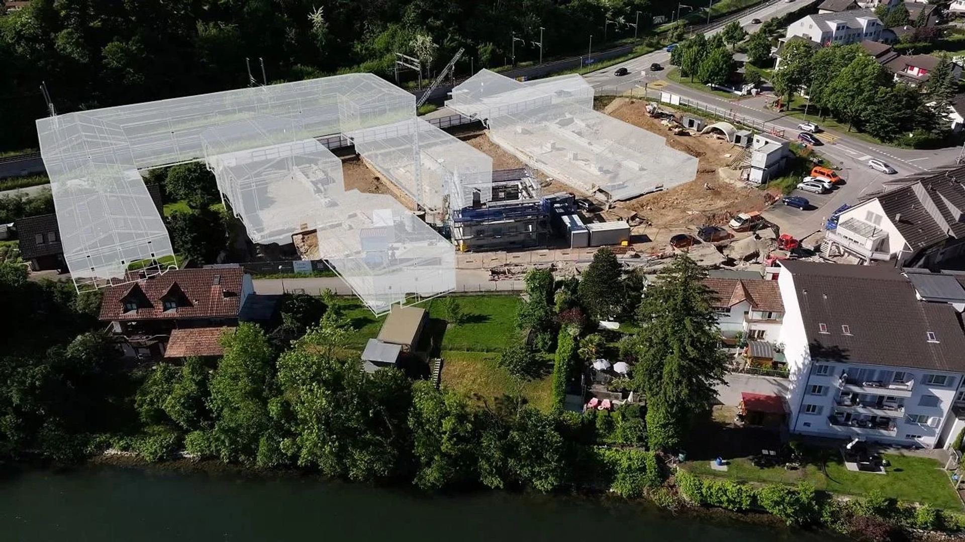 Visualização do complexo de edifícios romanos às margens do rio Limmat no século I d.C. - Sputnik Brasil, 1920, 12.12.2025