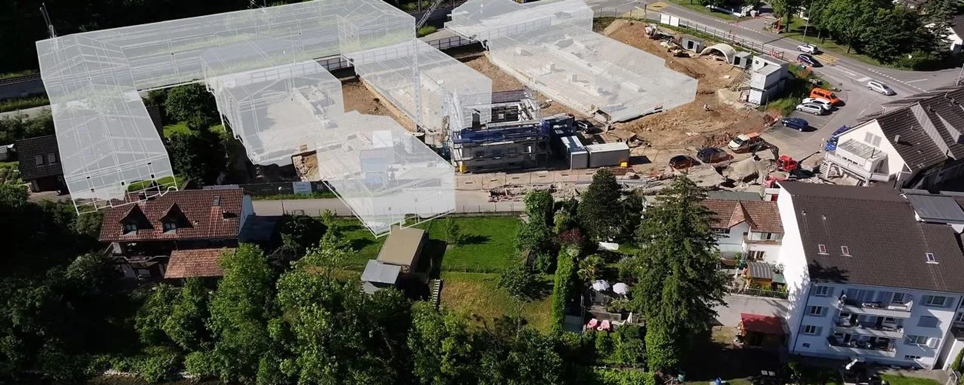 Visualização do complexo de edifícios romanos às margens do rio Limmat no século I d.C. - Sputnik Brasil, 1920, 12.12.2025